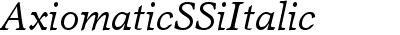 Axiomatic SSi Italic