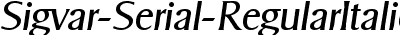 Sigvar-Serial-RegularItalic DB