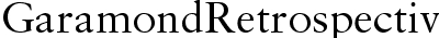 Garamond Retrospective SSi