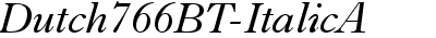 Dutch 766 Italic BT
