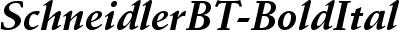 Schneidler BT Bold Italic