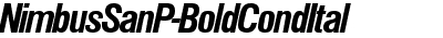 NimbusSanPCon Bold Italic