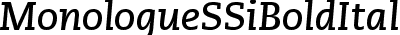 Monologue SSi Bold Italic