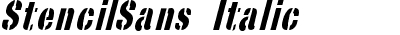 StencilSans Italic