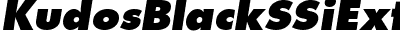 Kudos Black SSi Extra Bold Italic