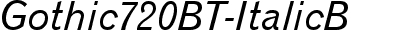 Gothic720 BT Italic