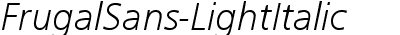Frugal Sans Light Italic