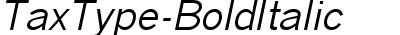 TaxType Bold Italic