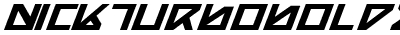 Nick Turbo Bold Expanded Italic