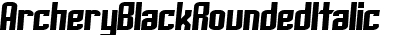 Archery Black Rounded Italic