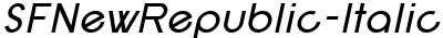 SF New Republic Italic