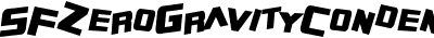 SF Zero Gravity Condensed Bold Italic