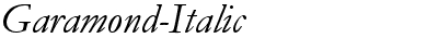 Garamond Italic