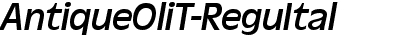 AntiqueOliT Italic