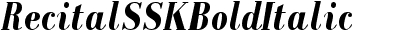 RecitalSSK BoldItalic