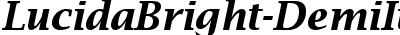 Lucida Bright Demibold Italic