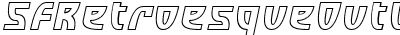 SF Retroesque Outline Oblique