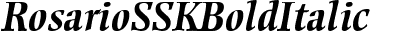 RosarioSSK BoldItalic