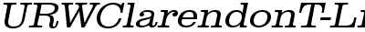 URWClarendonTLigExtWid Oblique