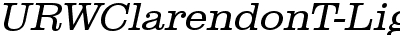 URWClarendonTLigWid Oblique