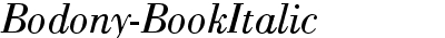Bodony Italic 