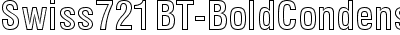 Swiss 721 Bold Condensed Outline BT