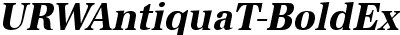 URWAntiquaTExtNar Bold Oblique