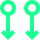 arrow down double circle 305 green