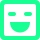 emoji happy square round 433 green
