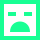 emoji sad square 404 green